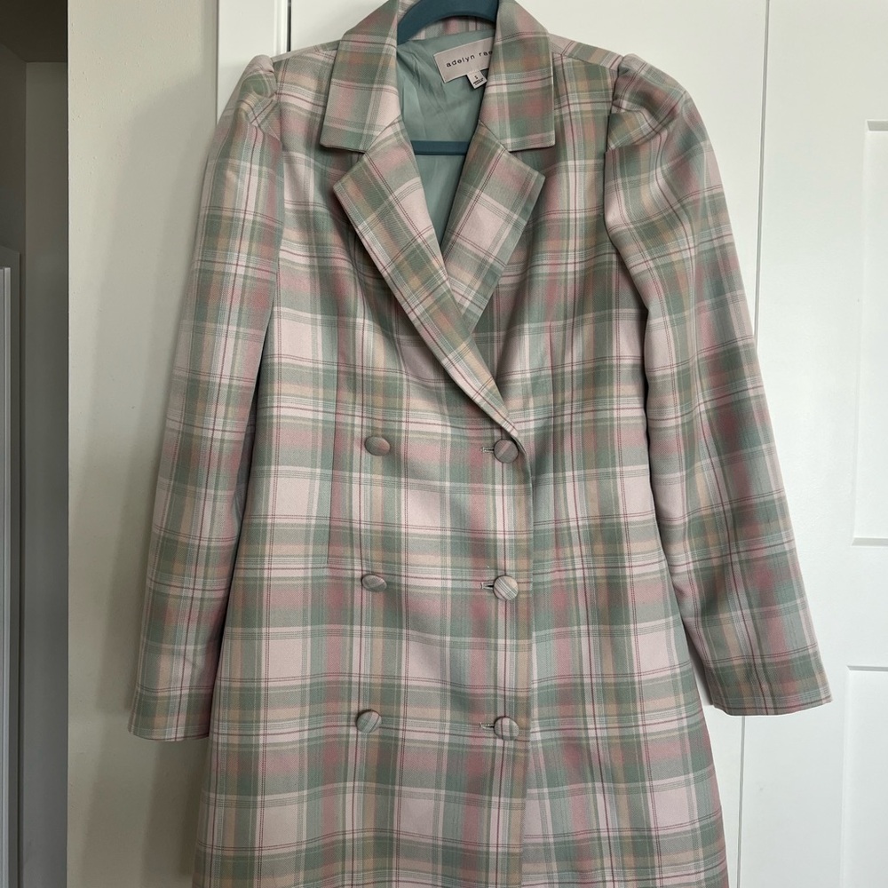 Adelyn Rae Pink and Green blazer dress
